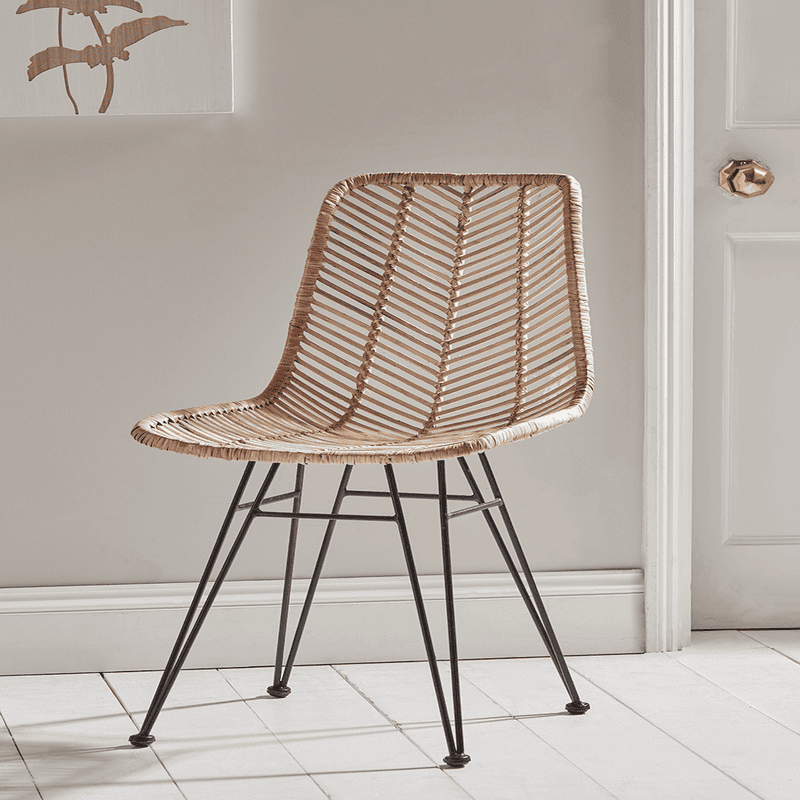 Chevron shop rattan chair
