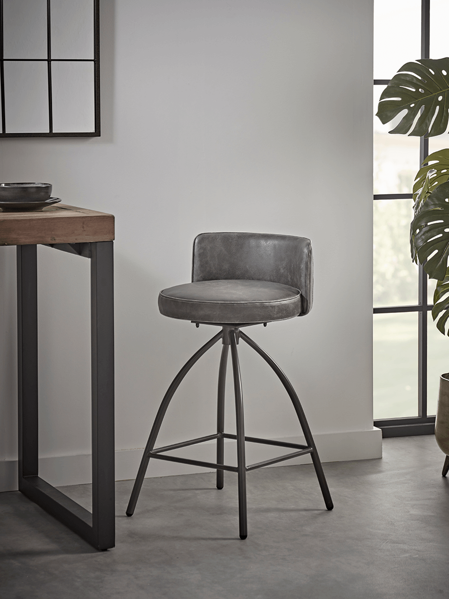 Photo of Two cass twist counter stools - grey