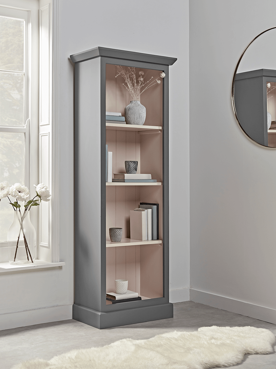 

Petite Bookcase - Grey & Blush