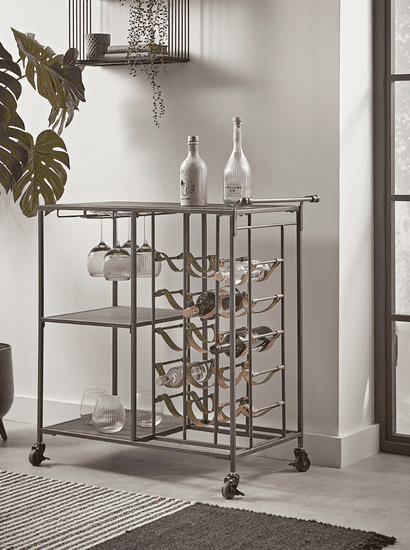 Industrial Style Bottle Trolley