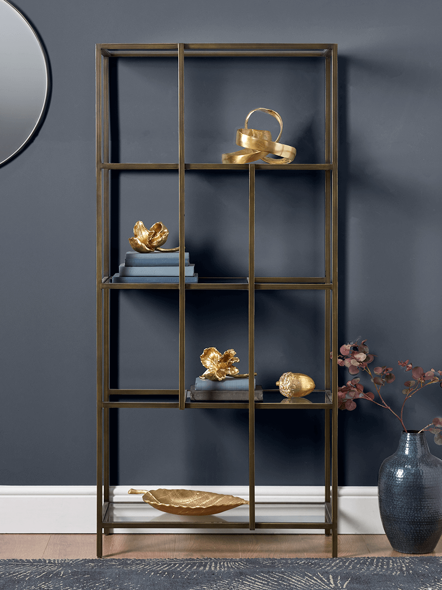 Villette Display Unit - Burnished Brass at Cox and Cox