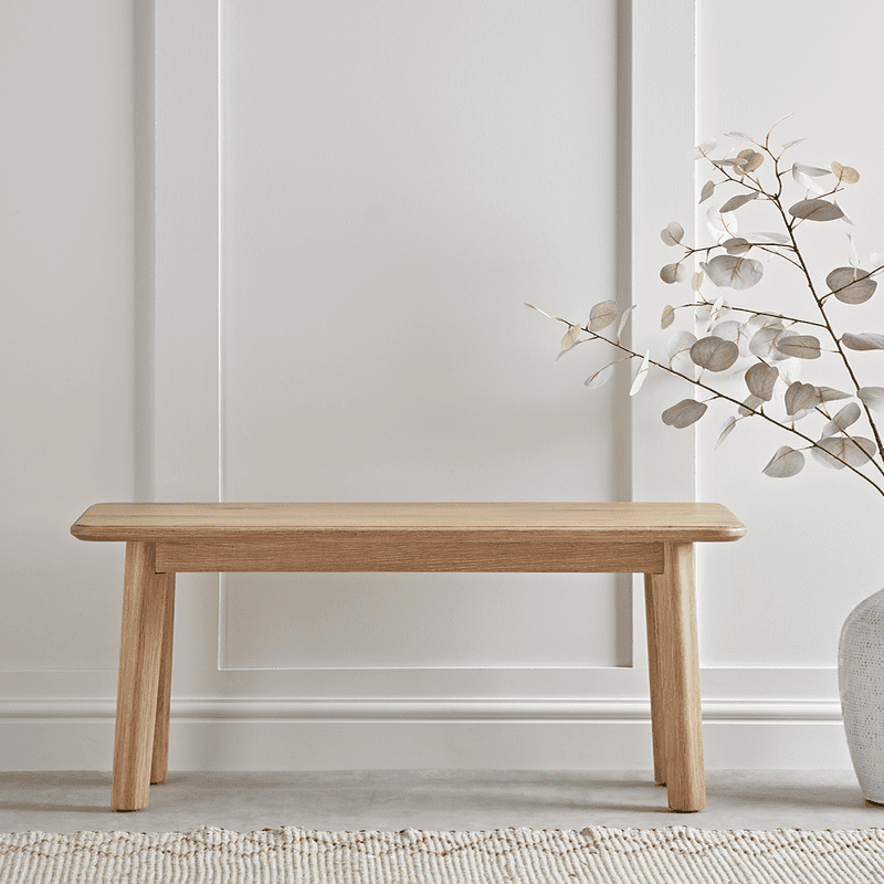Small on sale oak bench