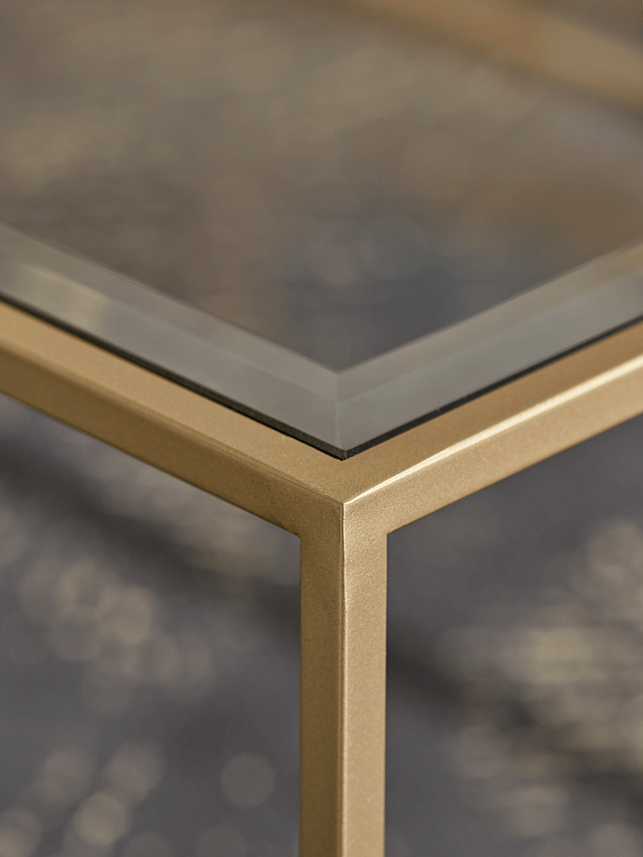 Product photograph of Villette Coffee Table - Soft Gold from Cox and Cox.