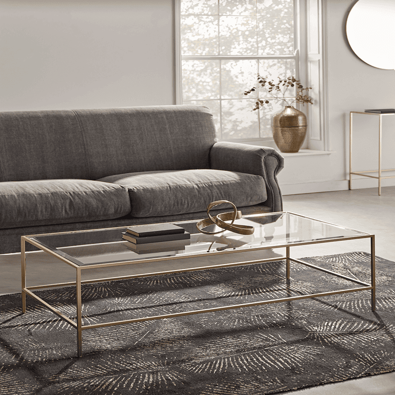 Gold and silver coffee table on sale