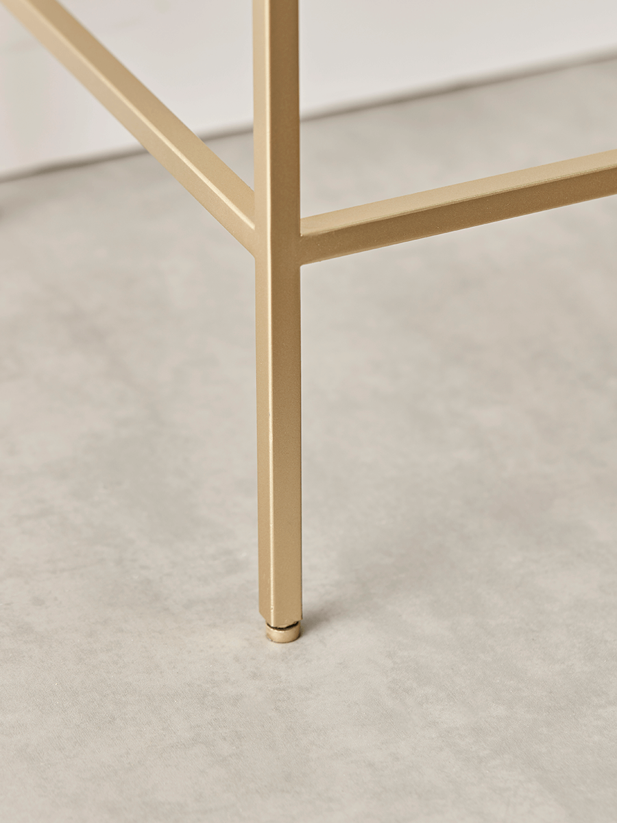 Product photograph of Villette Console Table - Soft Gold from Cox and Cox.