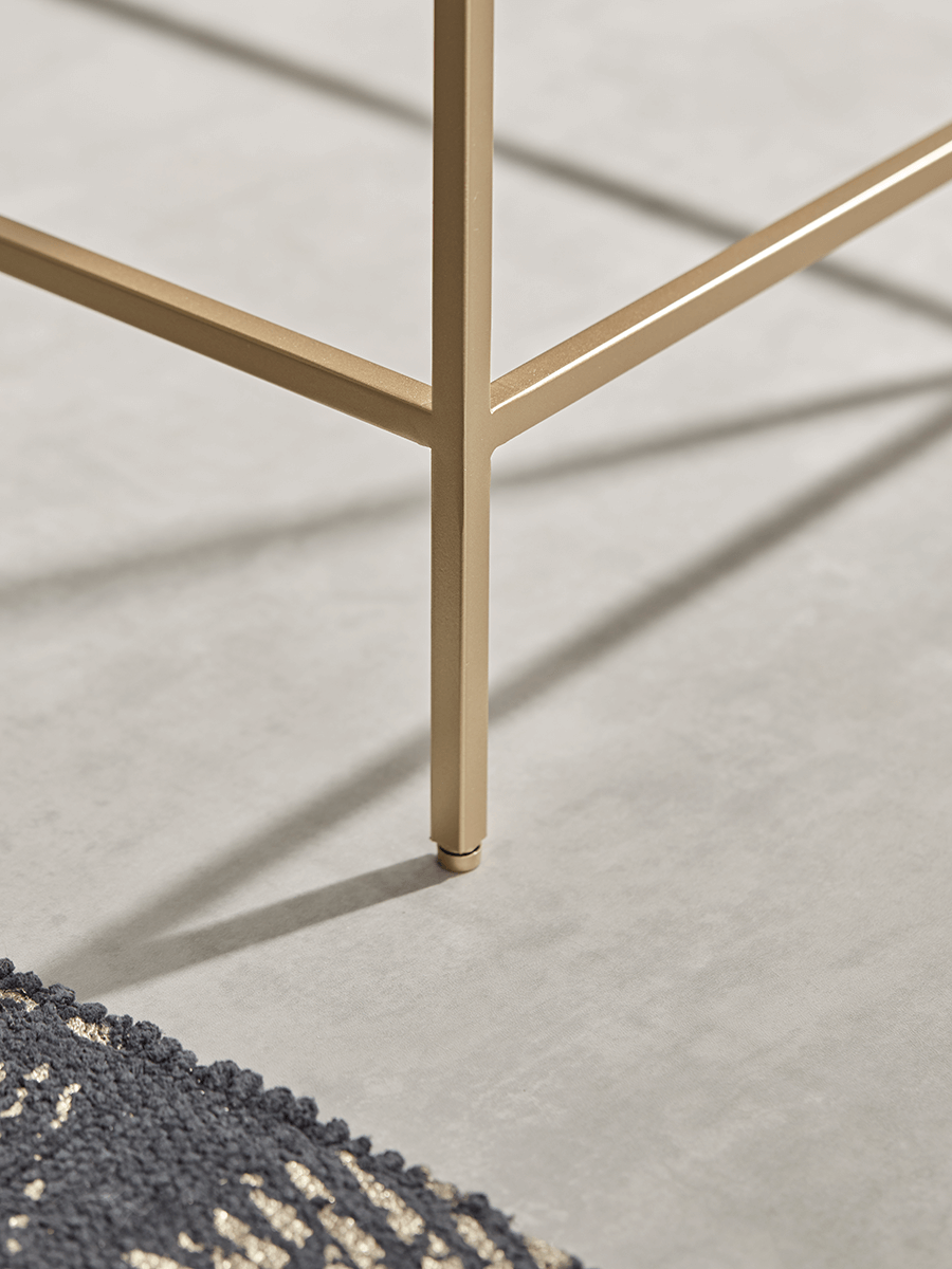 Product photograph of Villette Side Table - Soft Gold from Cox and Cox.