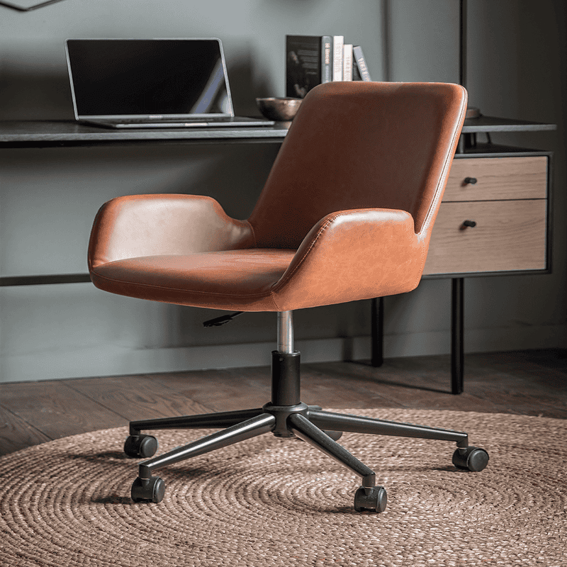 Tan desk chair sales