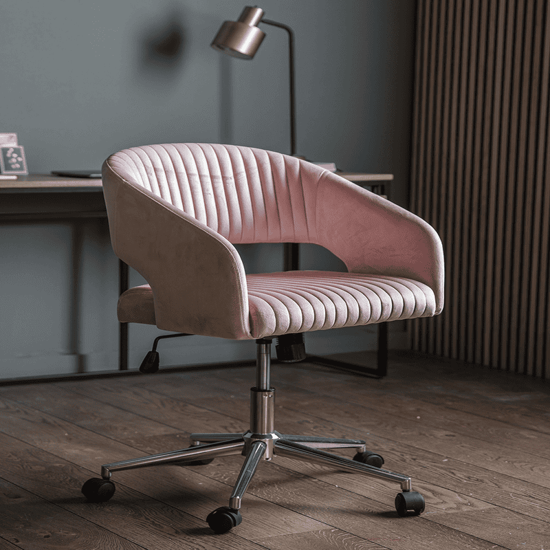 Blush pink sale desk chair