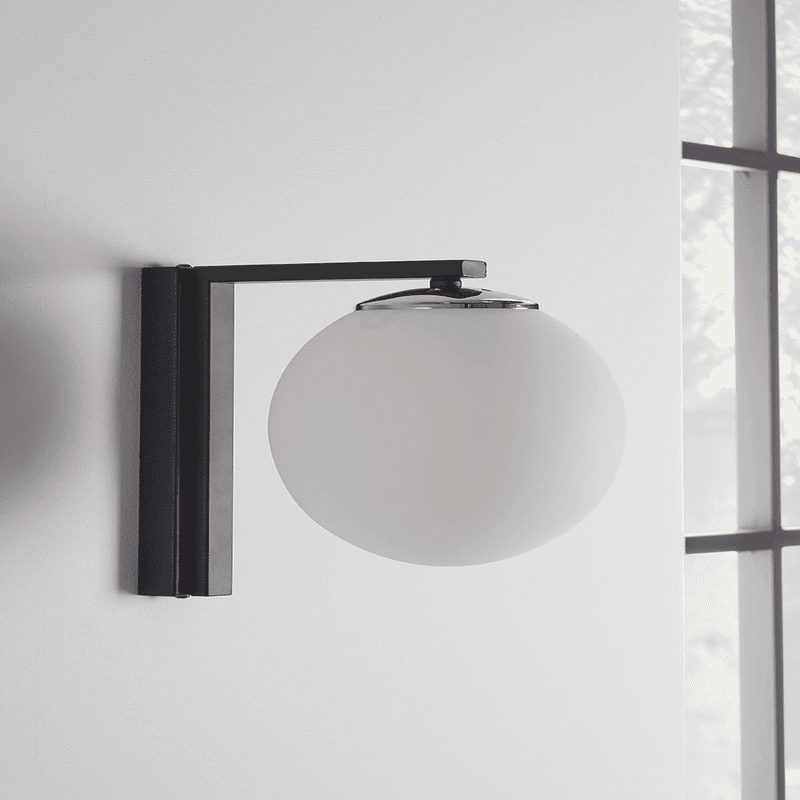 Frosted globe new arrivals wall light