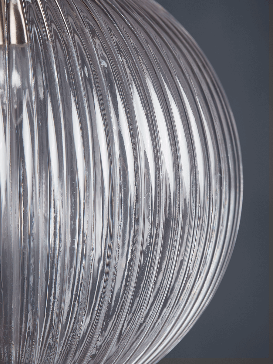 Product photograph of Deco Round Fluted Pendant from Cox and Cox.