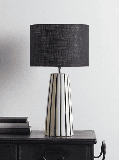 Monochrome Striped Table Lamp