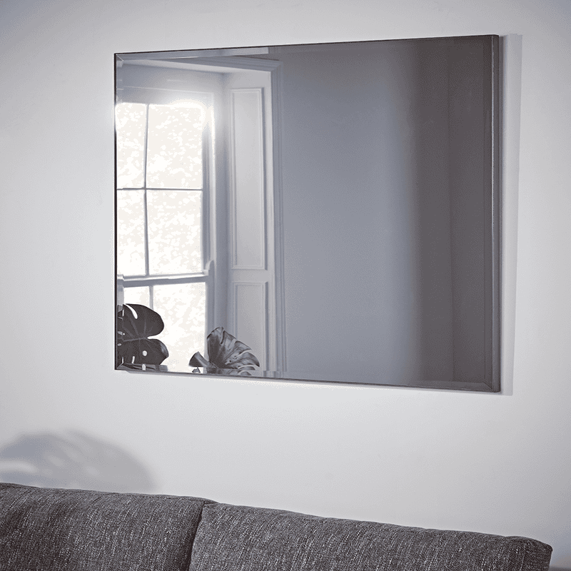 Smoked Glass Square Mirror