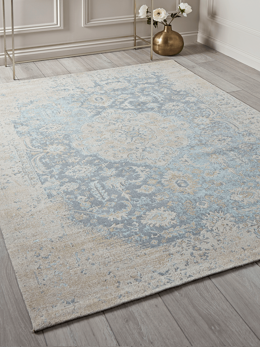 Product photograph of Sara Rug - Blue from Cox and Cox