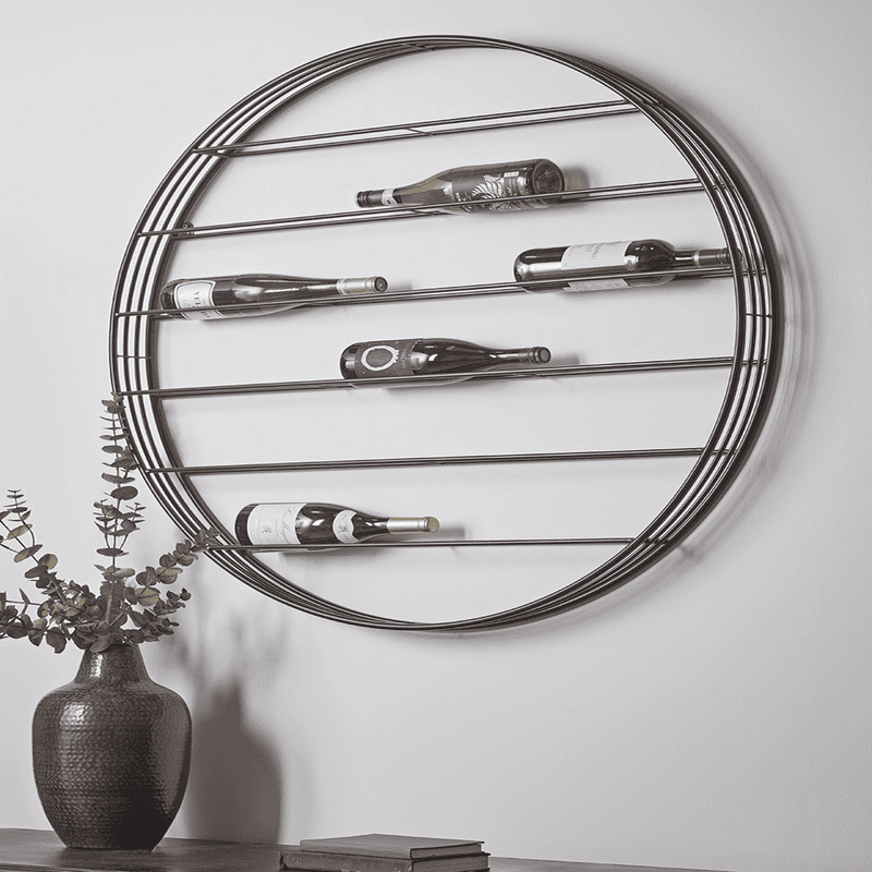 Round Wall Mounted Wine Rack