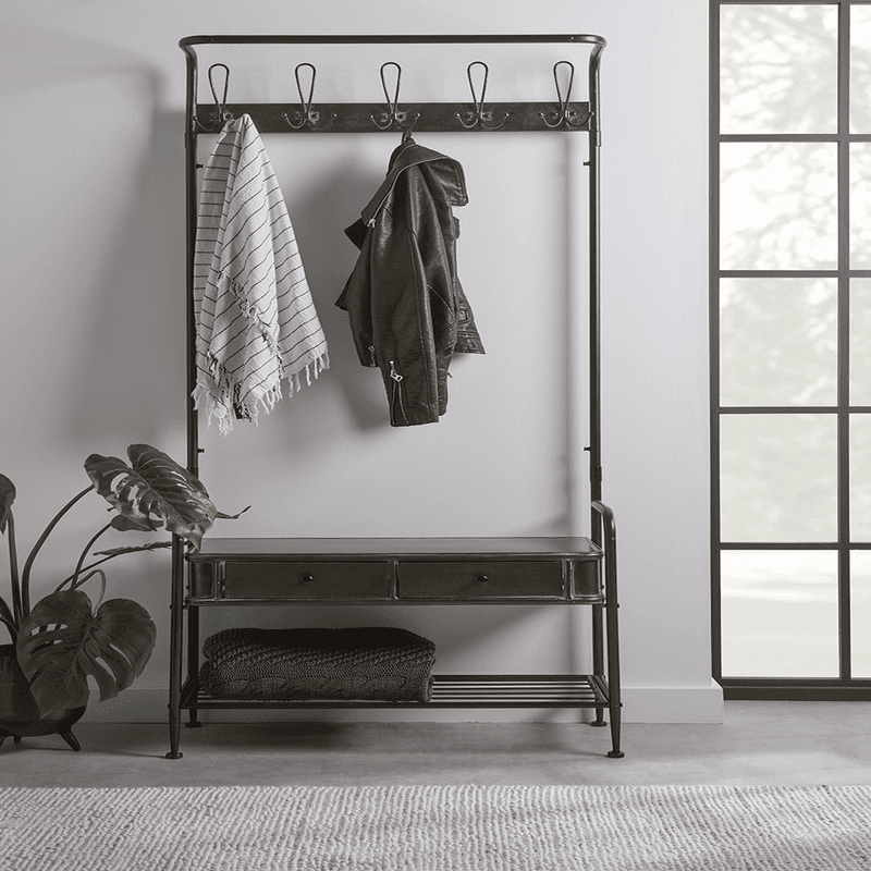 Coat rack bench target top
