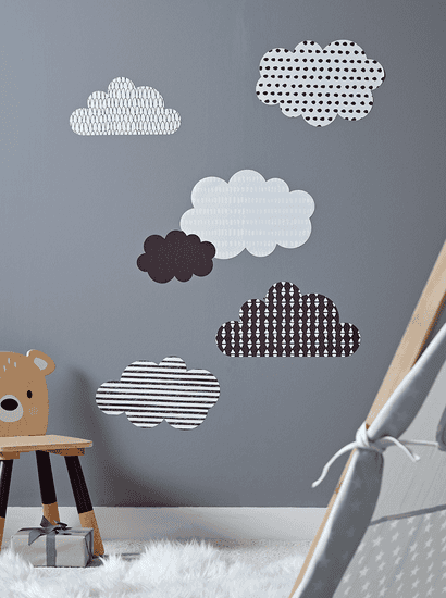 Monochrome Cloud Wall Stickers
