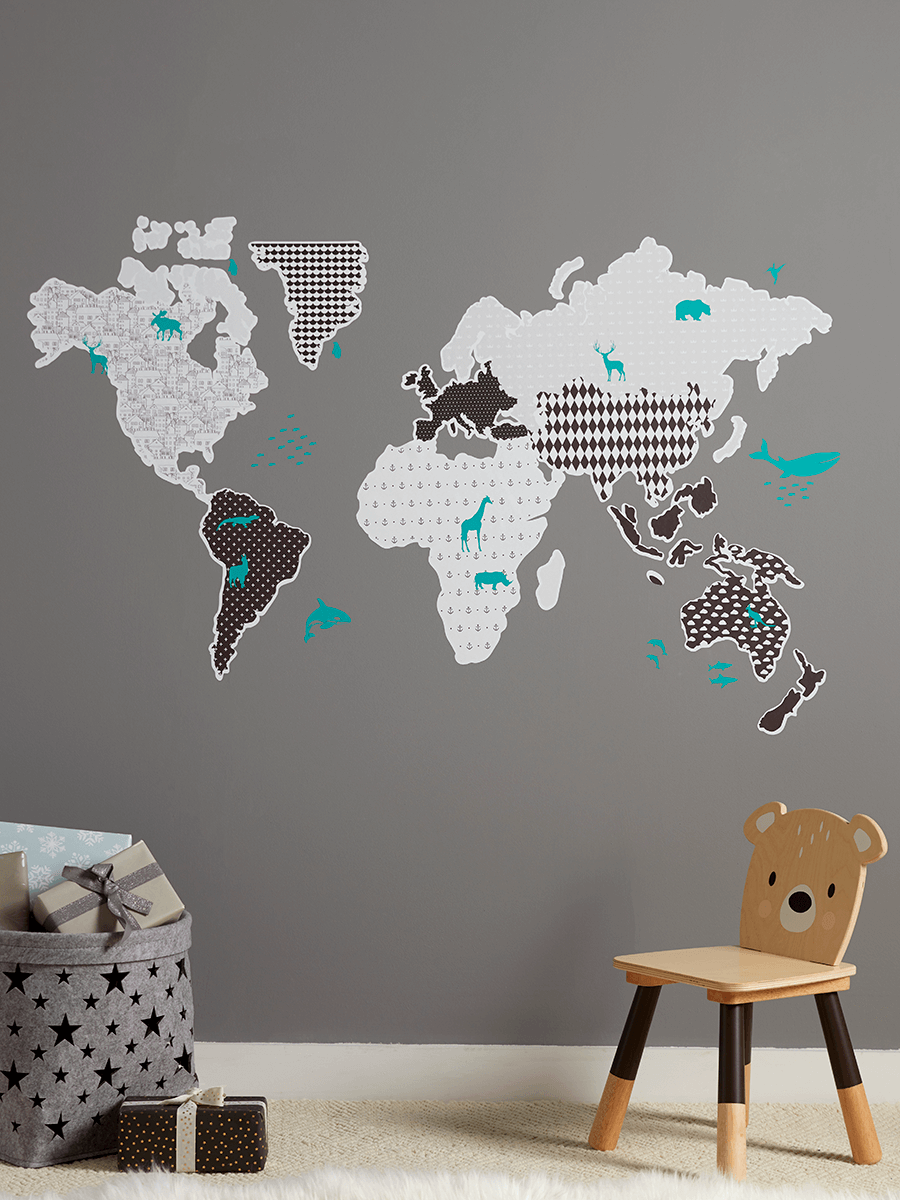 

Monochrome Map Wall Stickers