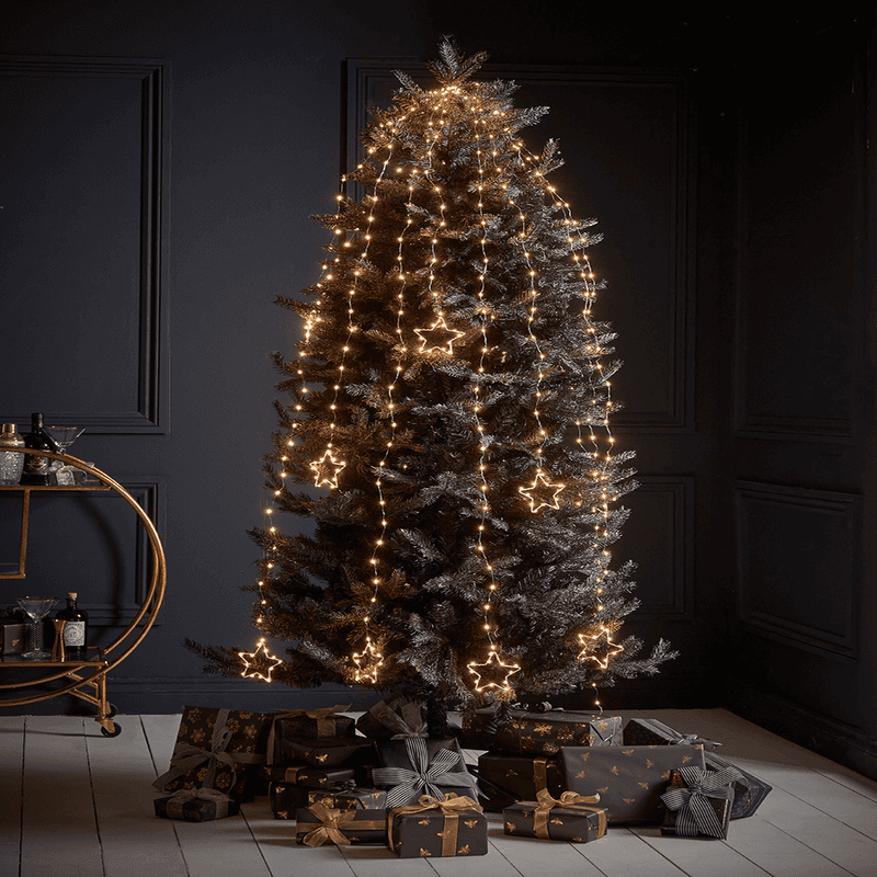 Indoor Outdoor Cascading Star Tree Lights