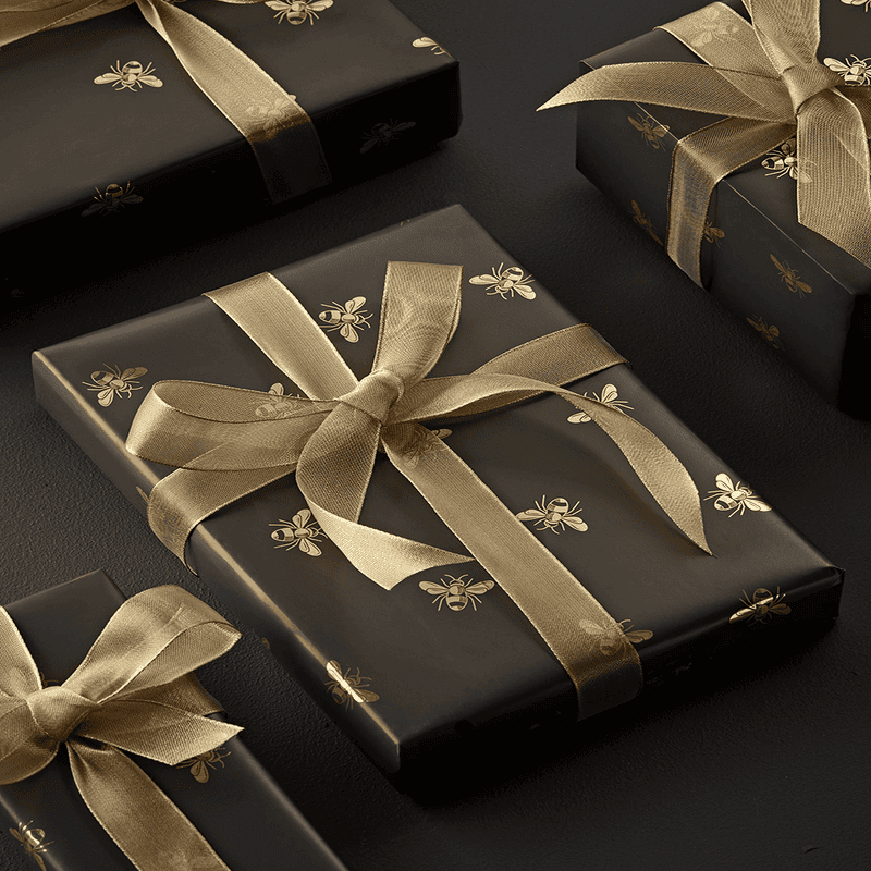 Black online wrapping paper