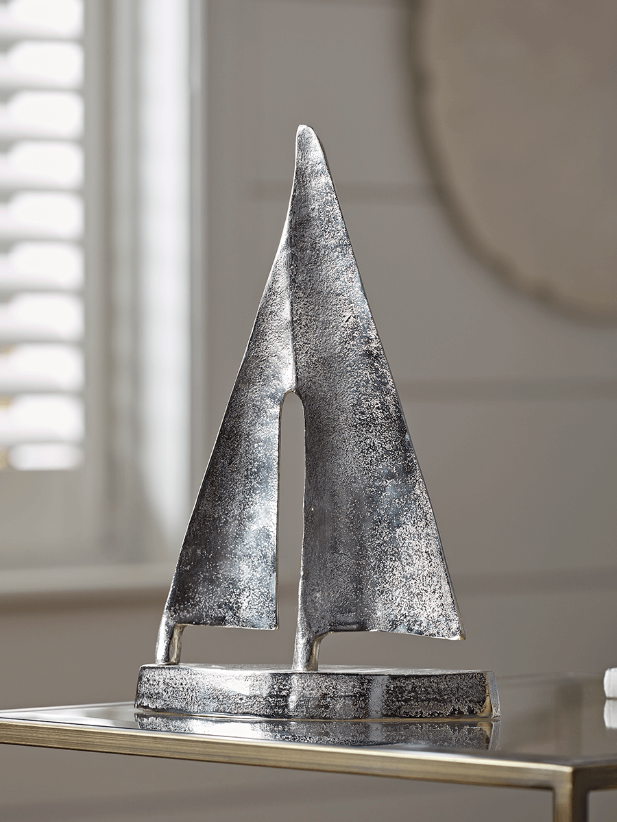 

Burnished Silver Sailing Boat