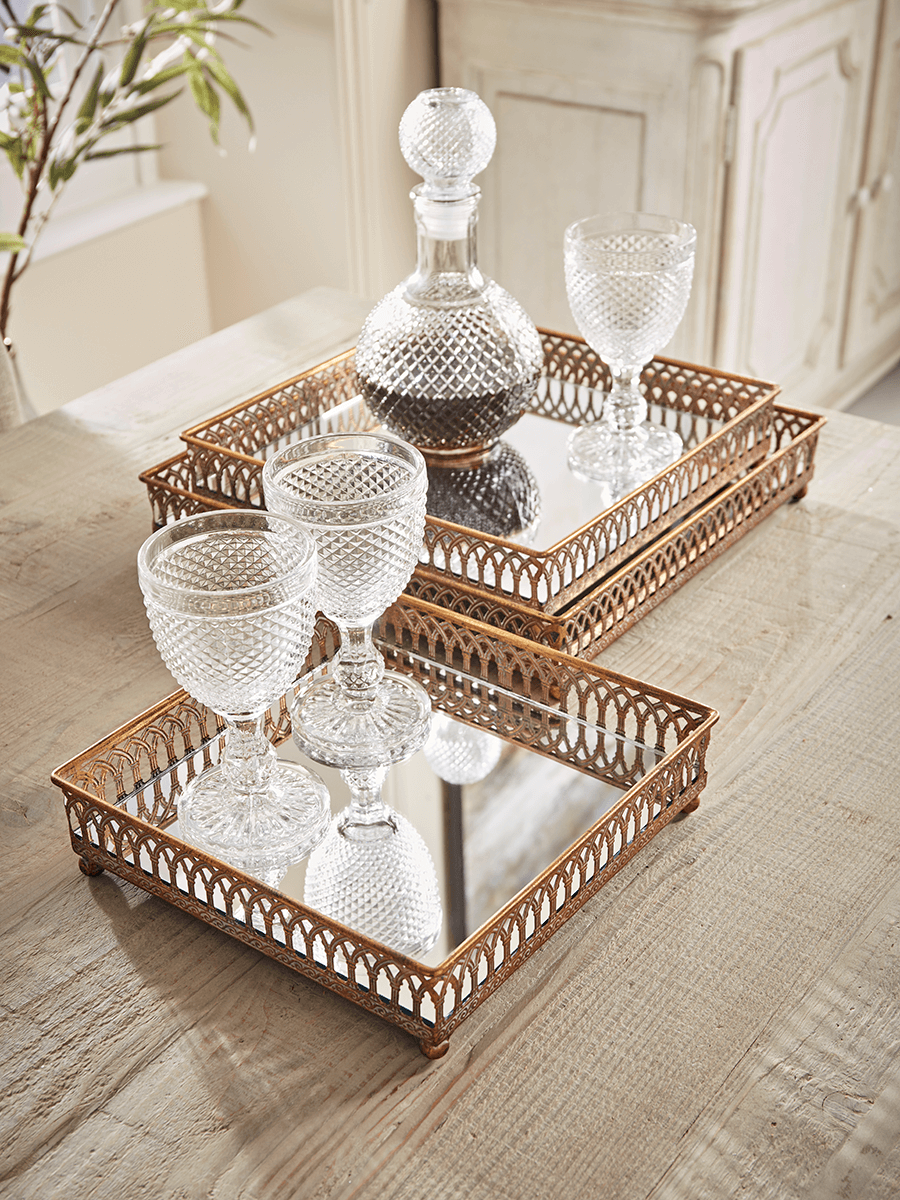 

Three Mirrored Trays