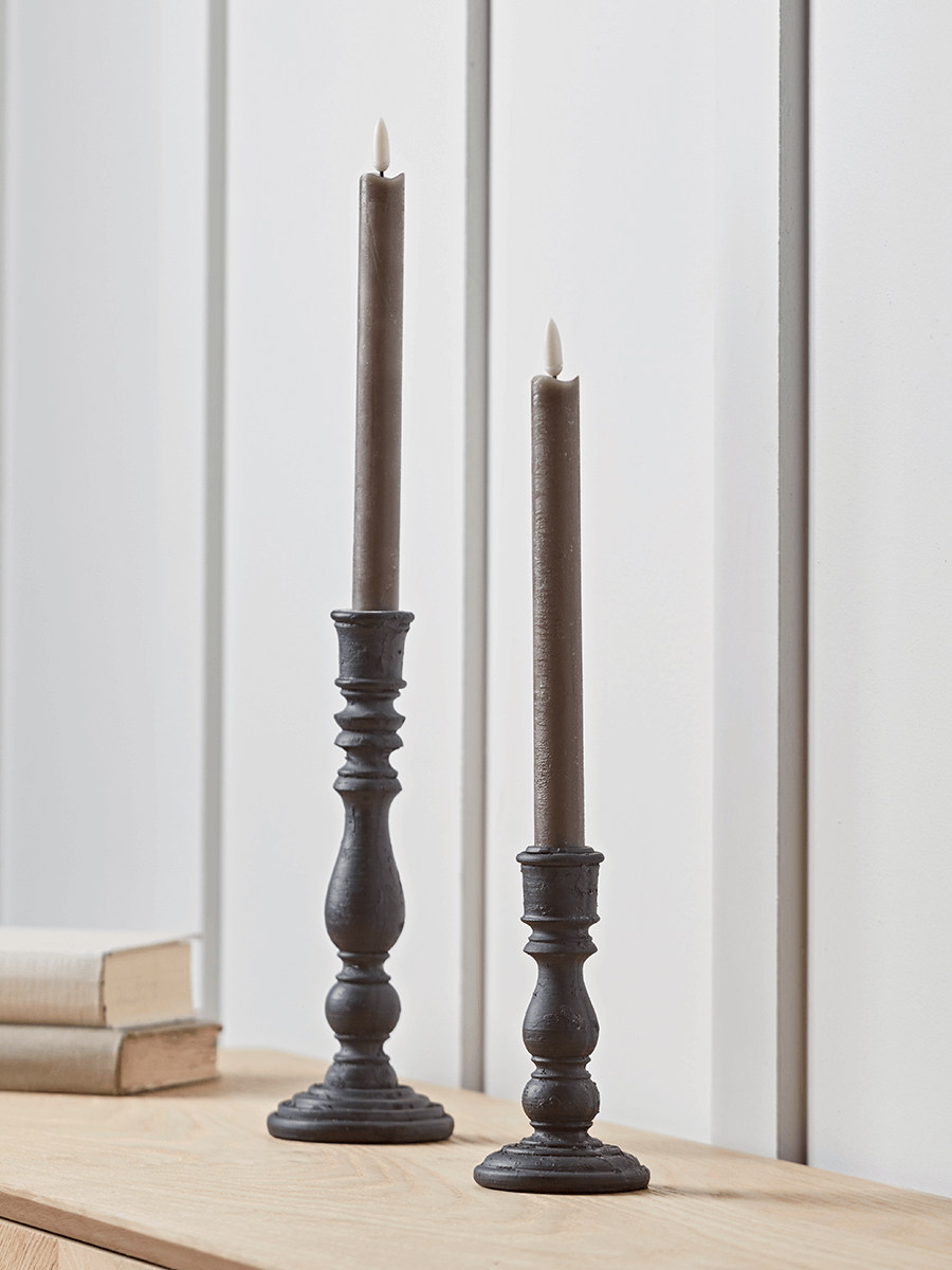 

Two LED Dinner Candles - Mink