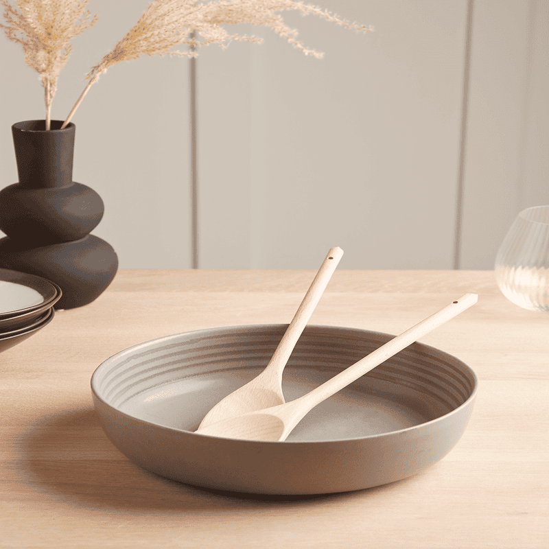 Grey serving bowl top