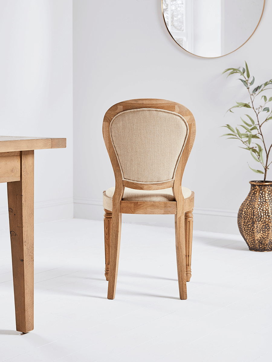 Product photograph of Cleo Oak Dining Chair from Cox and Cox.