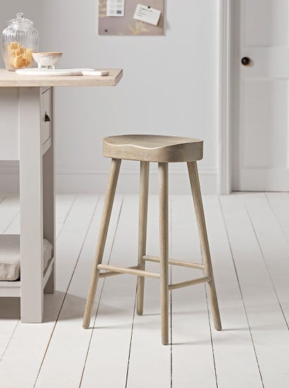 Weathered Oak Counter Stool - Greywash