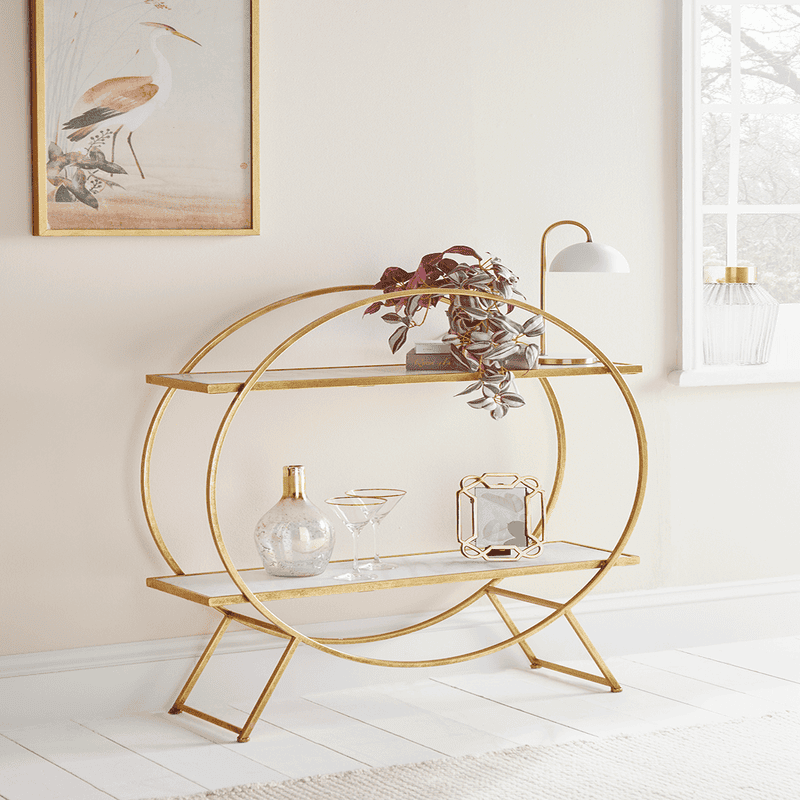 Round store shelf unit