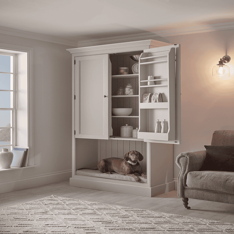 Dog bed in kitchen unit sale