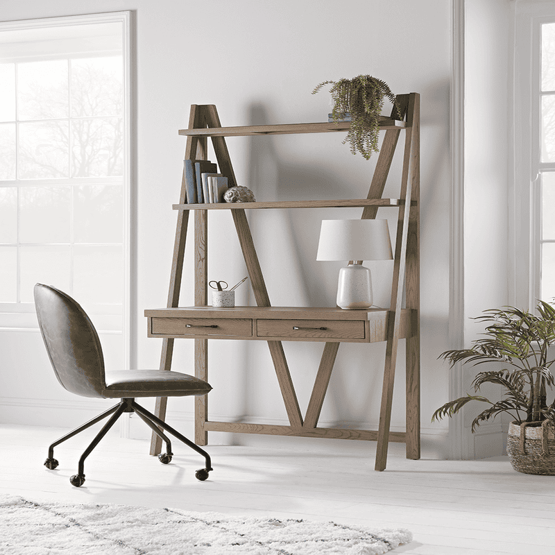 Gray ladder shop desk