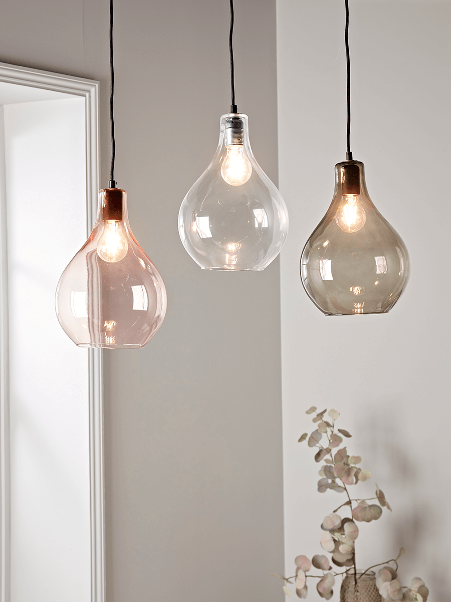 Product photograph of Teardrop Pendant - Blush from Cox and Cox.