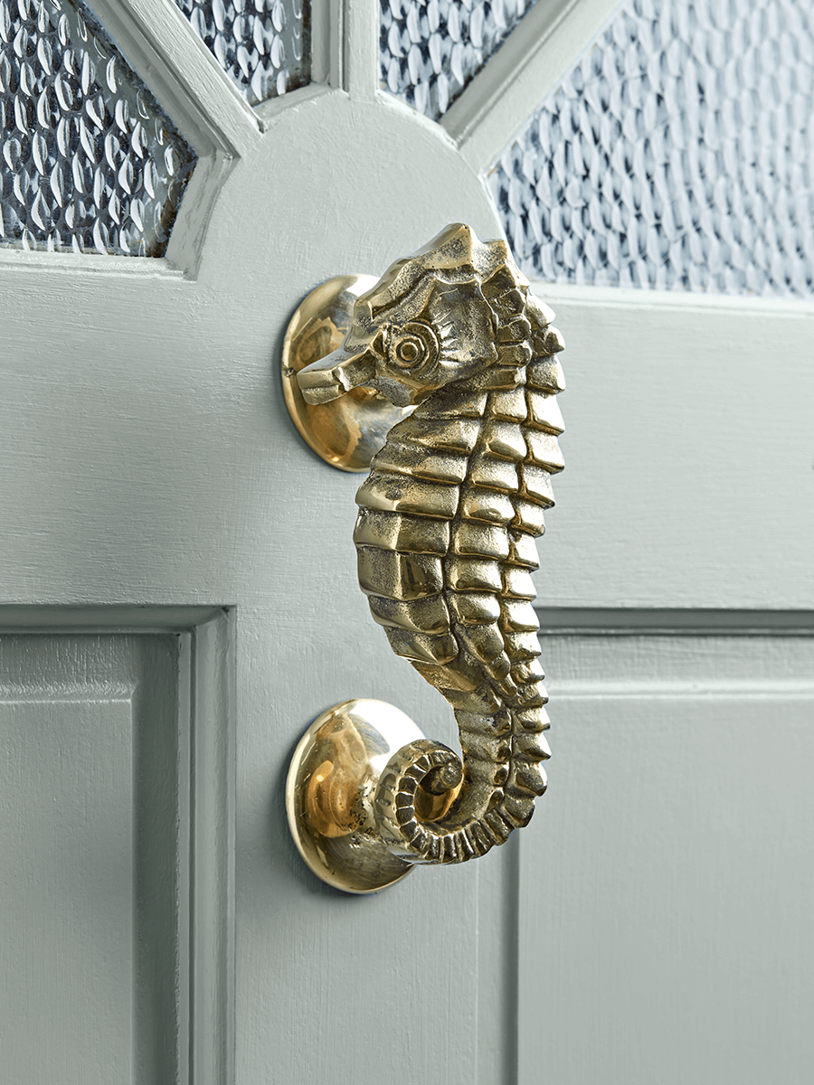 

Seahorse Door Knocker - Brass