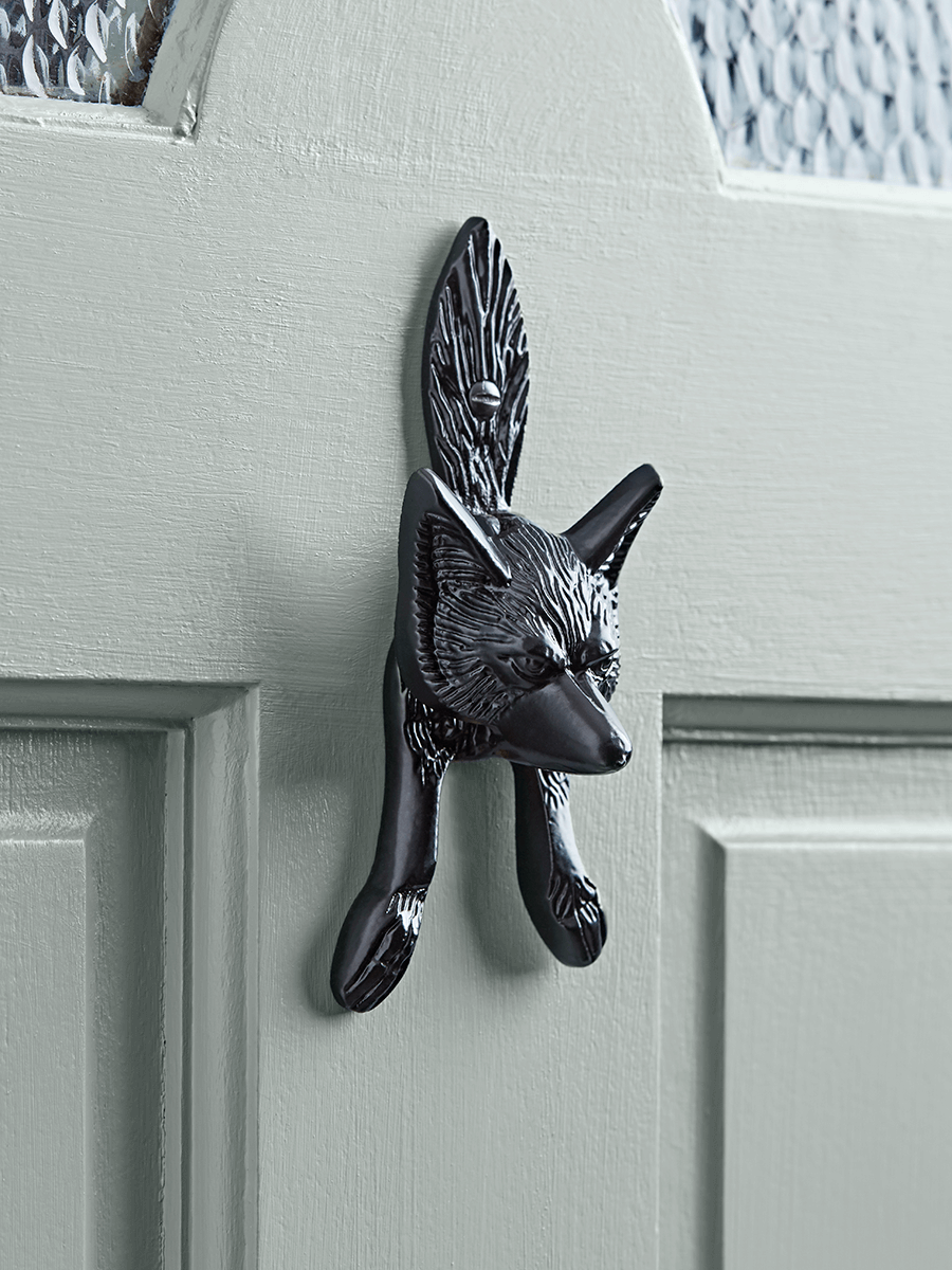 Product photograph of Fox Door Knocker - Black from Cox and Cox