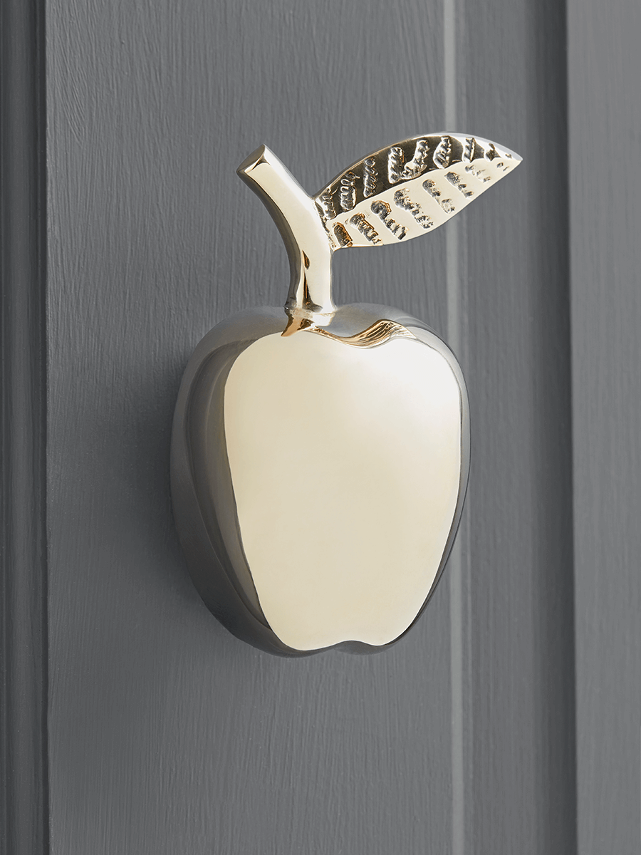 

Apple Door Knocker - Brass