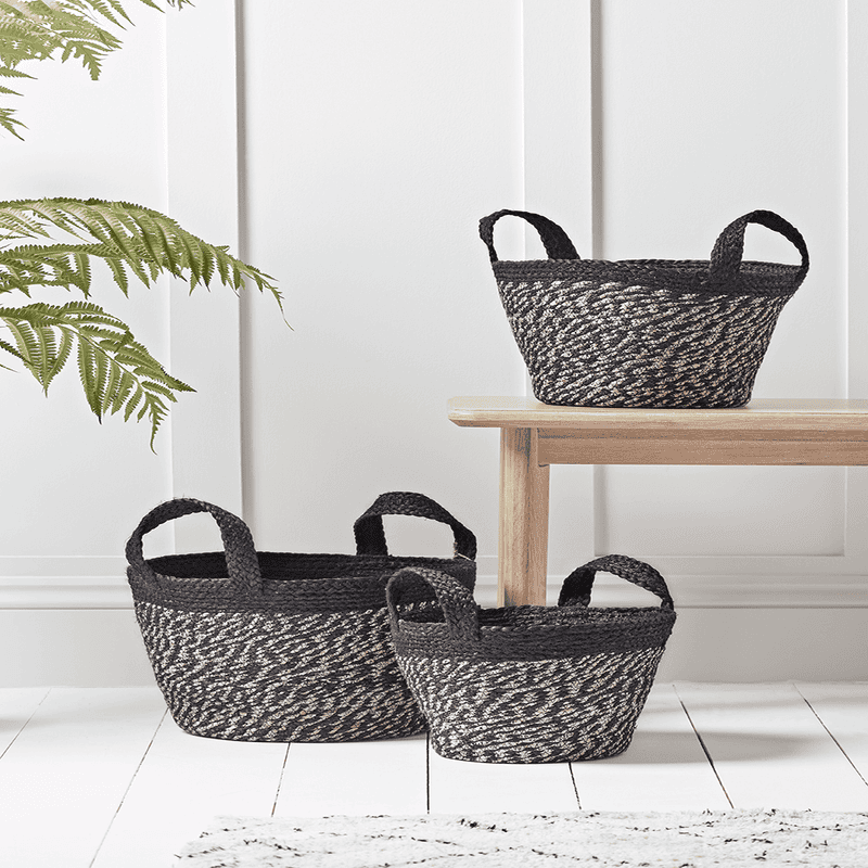 Three Monochrome Baskets