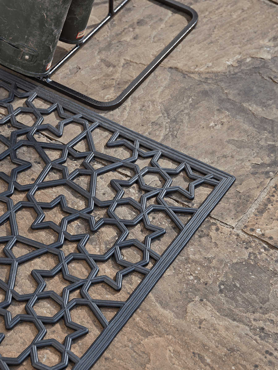 Product photograph of Star Rubber Doormat - Double from Cox and Cox.