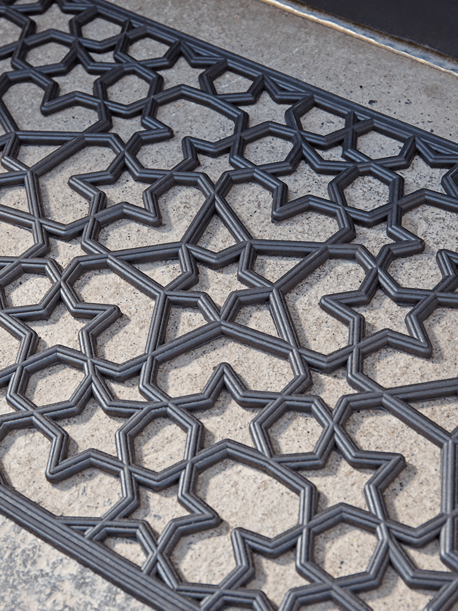 Product photograph of Star Rubber Doormat from Cox and Cox.