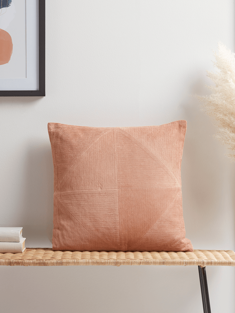 

Corduroy Cushion - Soft Blush