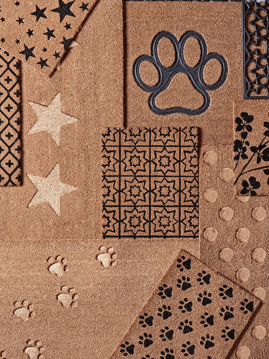 Embossed Stars Doormat
