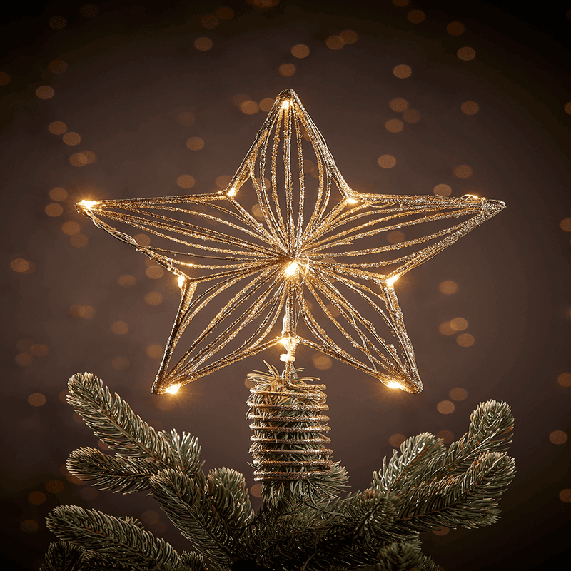 Lighted shop tree star