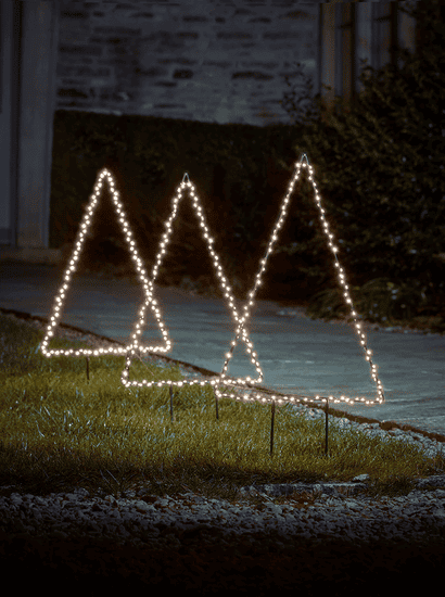 Three Magical Outdoor Silhouette Tree Path Lights
