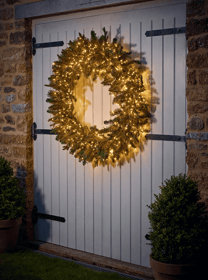 Indoor Outdoor Oversized Light Up Wreath