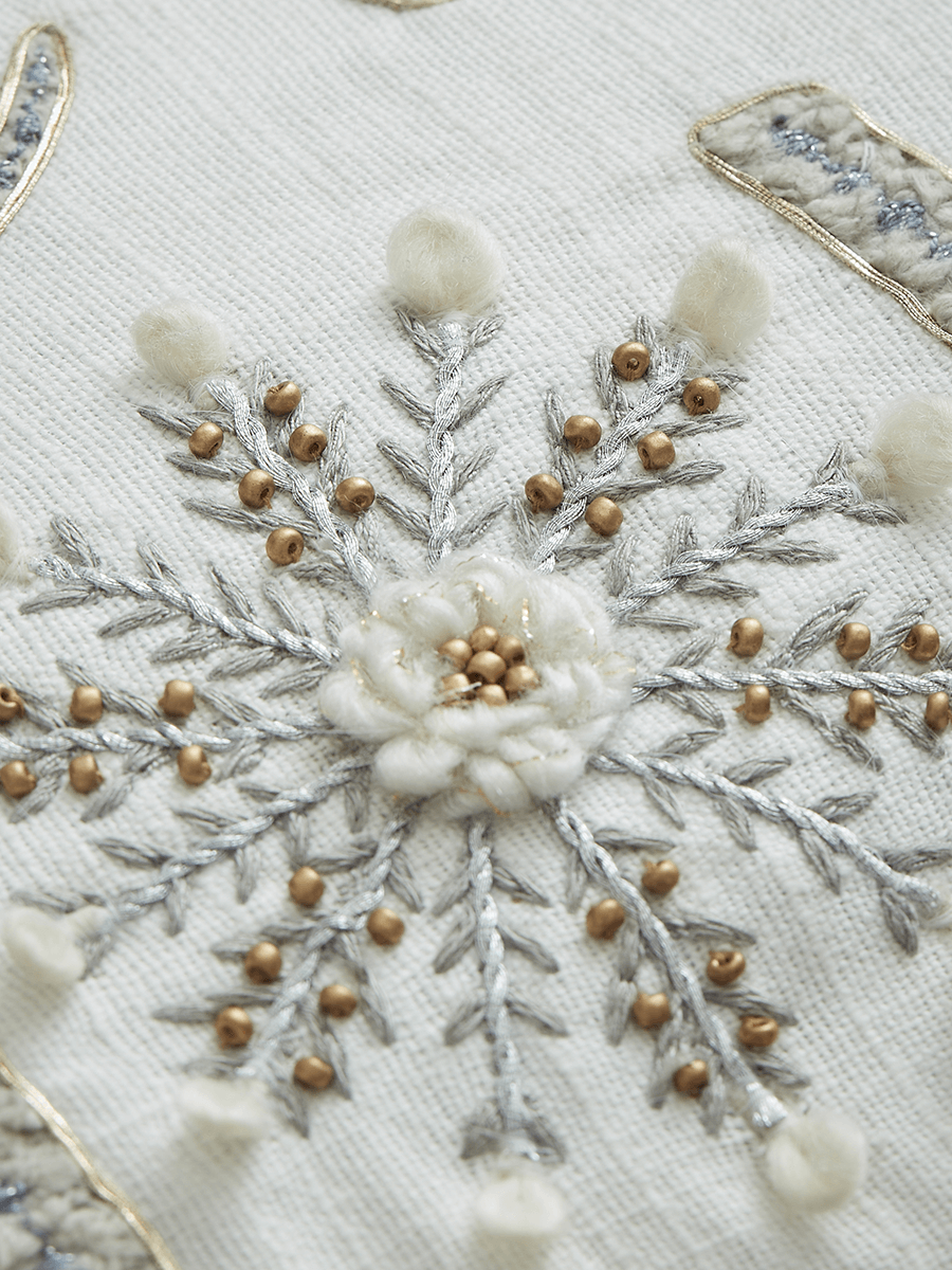 Embroidered Let It Snow Cushion 1034024 Furniture