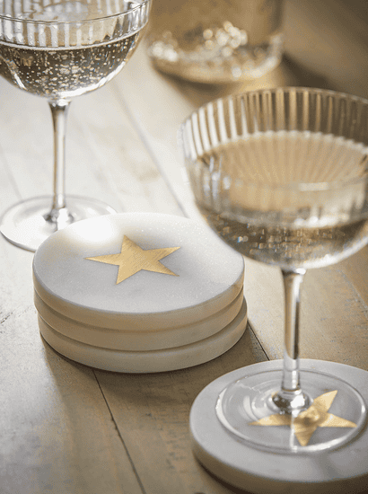 Four Gold Star Coasters