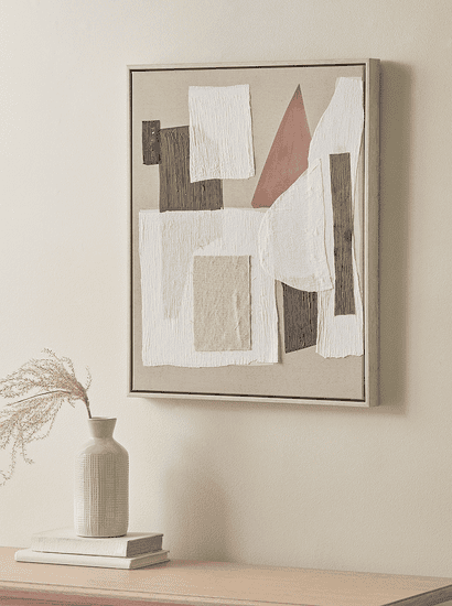 Abstract Framed Block Canvas