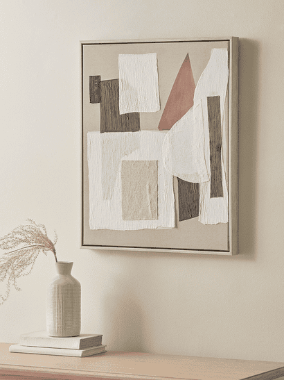 Abstract Framed Block Canvas