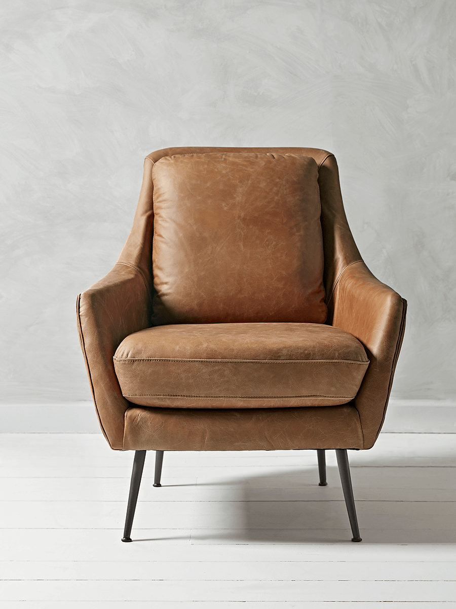 Product photograph of Greenwich Armchair - Leather from Cox and Cox.