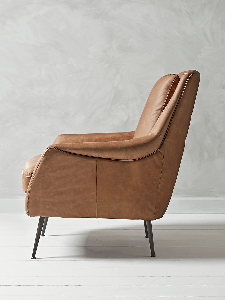 Product photograph of Greenwich Armchair - Leather from Cox and Cox.